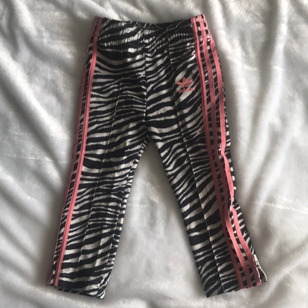 Zebra pattern Adidas pants